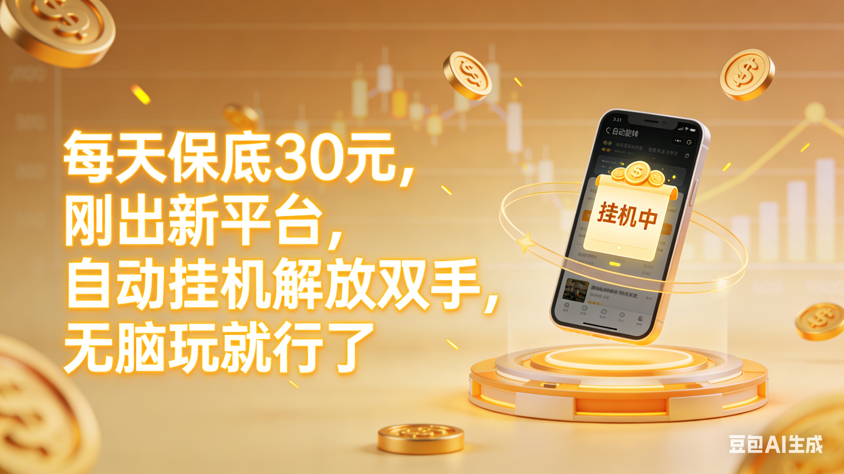 每天保底30元，刚出新平台，自动挂机解放双手，无脑玩就行了网创吧-网创项目资源站-副业项目-创业项目-搞钱项目网创吧