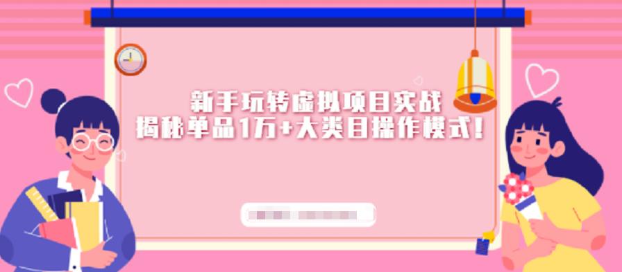 新手玩转虚拟项目实战,揭秘单品1万+大类目操作模式【视频课程】网创吧-网创项目资源站-副业项目-创业项目-搞钱项目网创吧