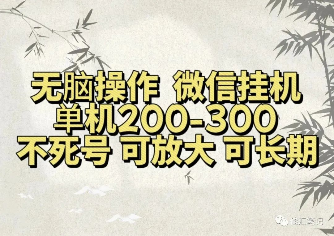 无脑操作微信视频号挂机单机200-300一天,不死号,可放大,工作室实测网创吧-网创项目资源站-副业项目-创业项目-搞钱项目网创吧