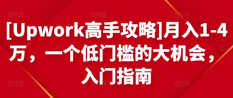 月入1-4万,一个低门槛的大机会,入门指南网创吧-网创项目资源站-副业项目-创业项目-搞钱项目网创吧