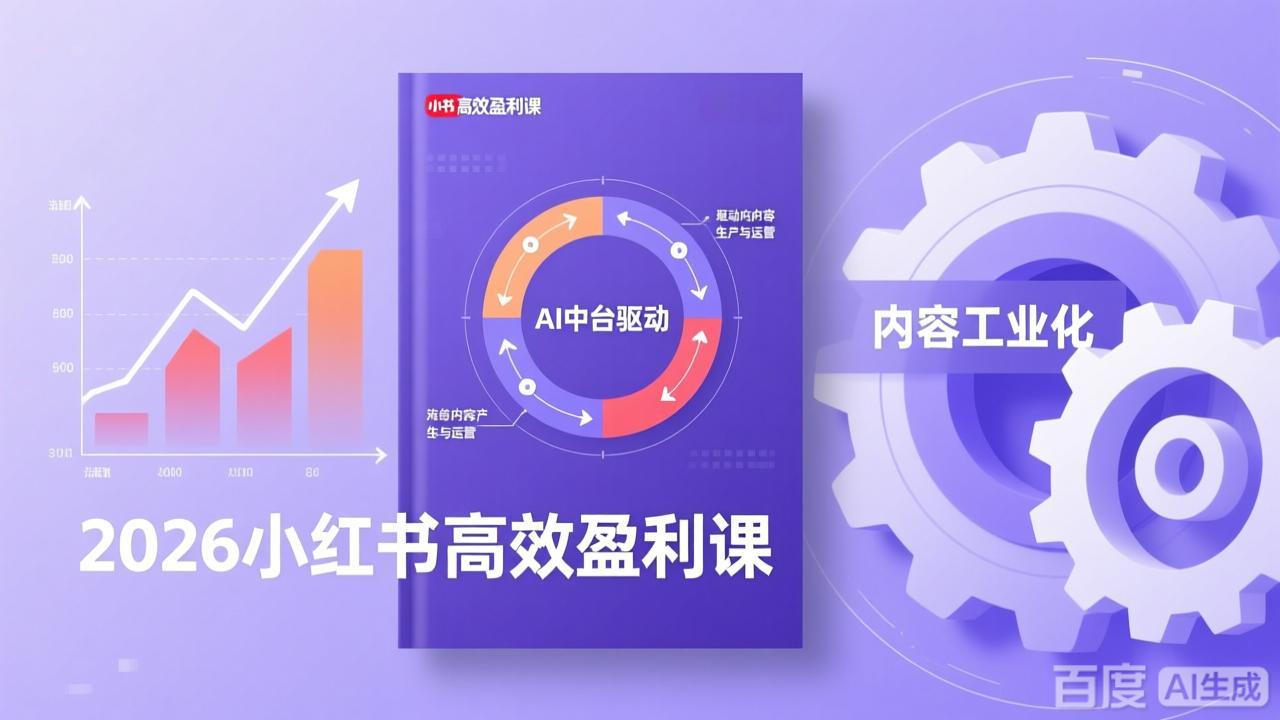 2026小红书高效盈利课,流量双引擎+内容工业化+AI中台驱动,构建可复制的千万级营收模型网创吧-网创项目资源站-副业项目-创业项目-搞钱项目网创吧