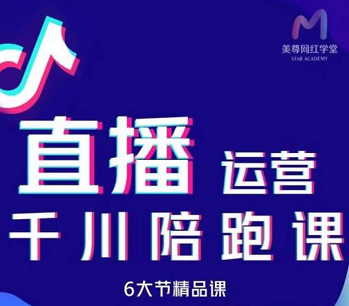美尊-抖音直播运营千川系统课:直播运营规划、起号、主播培养、千川投放等