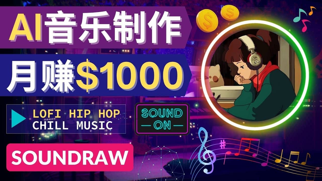 无需任何音乐基础: 使用AI软件制作Lofi Hip Hop Chill Music 月赚1000美元网创吧-网创项目资源站-副业项目-创业项目-搞钱项目网创吧